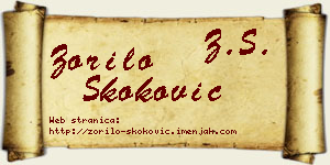 Zorilo Skoković vizit kartica